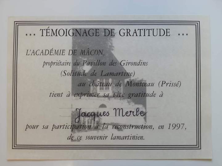 Témoignage de gratitude Mâcon